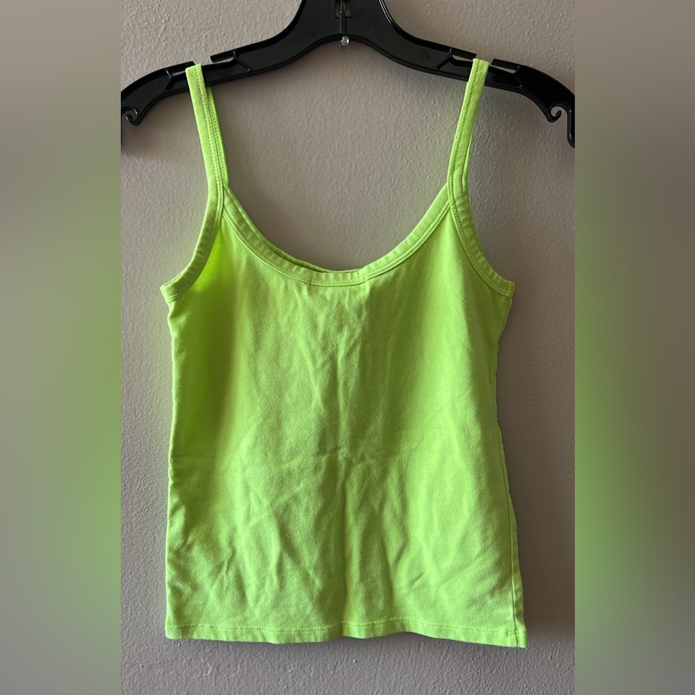 Forever 21 Neon Lime Spaghetti Strap Tank Top